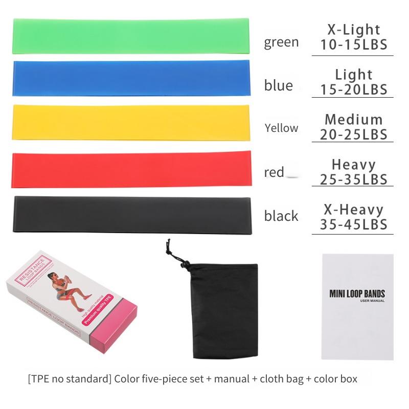 Pilates Yoga Home Workout - 5 Level Yoga Resistance Bands Set