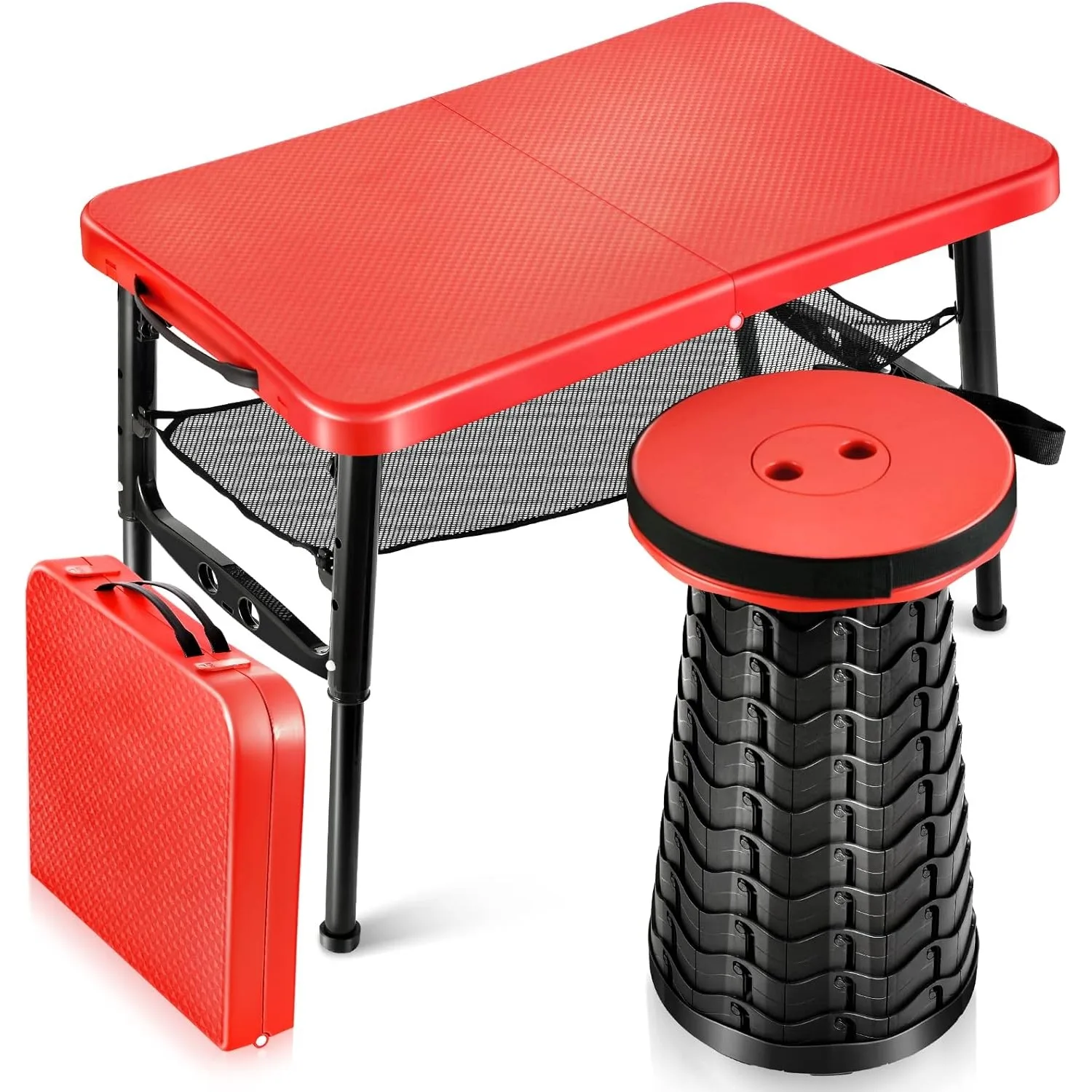 Inversion Table Fold - Retractable Folding Table & Stool Set