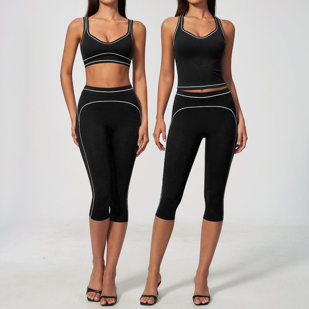 Women Contrast Stitch Racerbac - Pilates Yoga Class ulasan dan harga