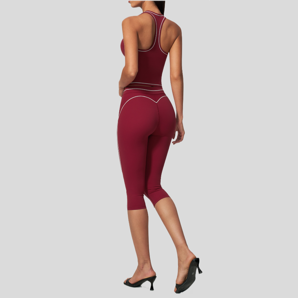 Women Contrast Stitch Racerbac - Pilates Yoga Class ulasan dan harga