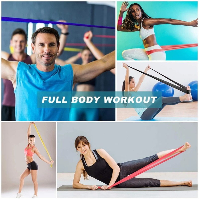 Natural Latex Resistance Bands - Pilates Yoga Home Workout ulasan dan harga
