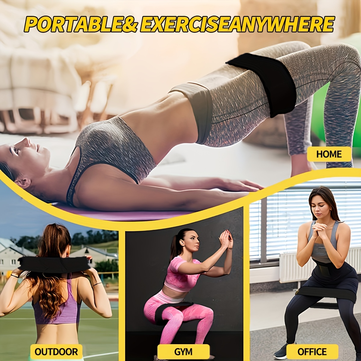 3PCS Resistance Bands Set, Ela - Pilates Yoga Home Workout ulasan dan harga