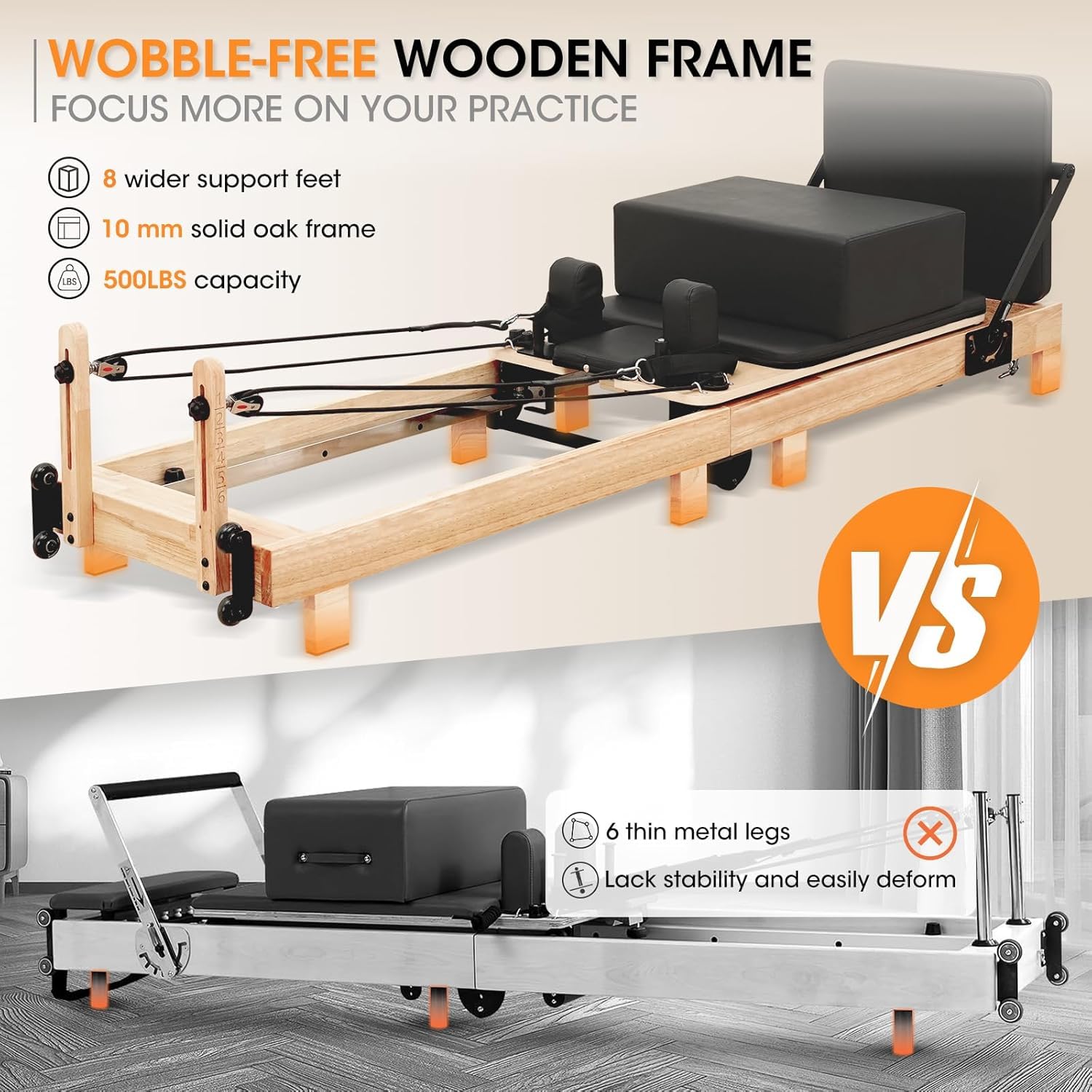 Wooden Pilates Reformer Machin - Pilates Reformer Spring ulasan dan harga