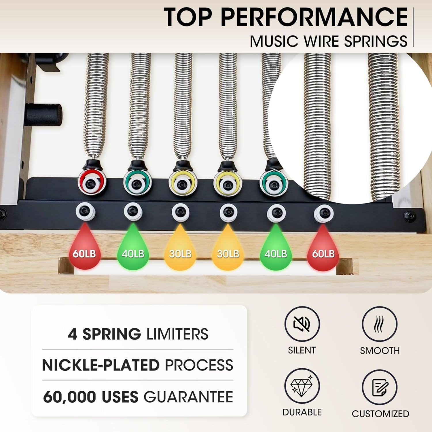 Wooden Pilates Reformer Machin - Pilates Reformer Spring ulasan dan harga
