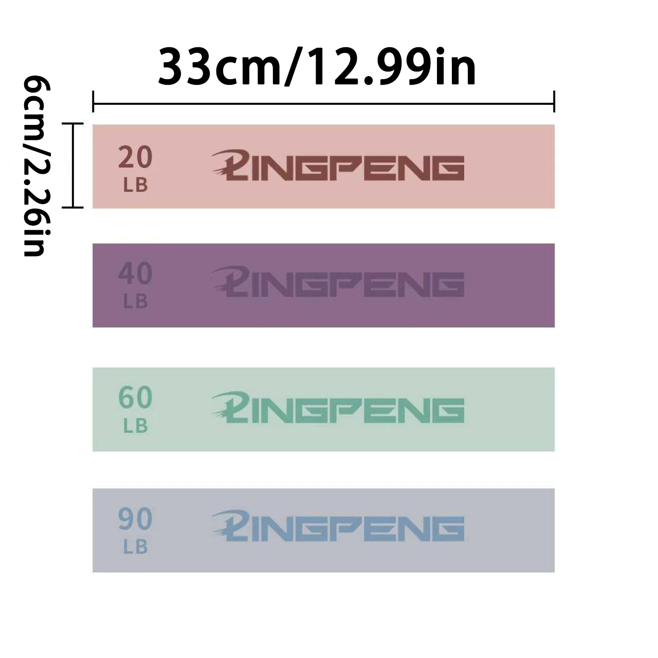 20-90LBS Fabric Elastic Band F - Pilates Yoga Stretching ulasan dan harga