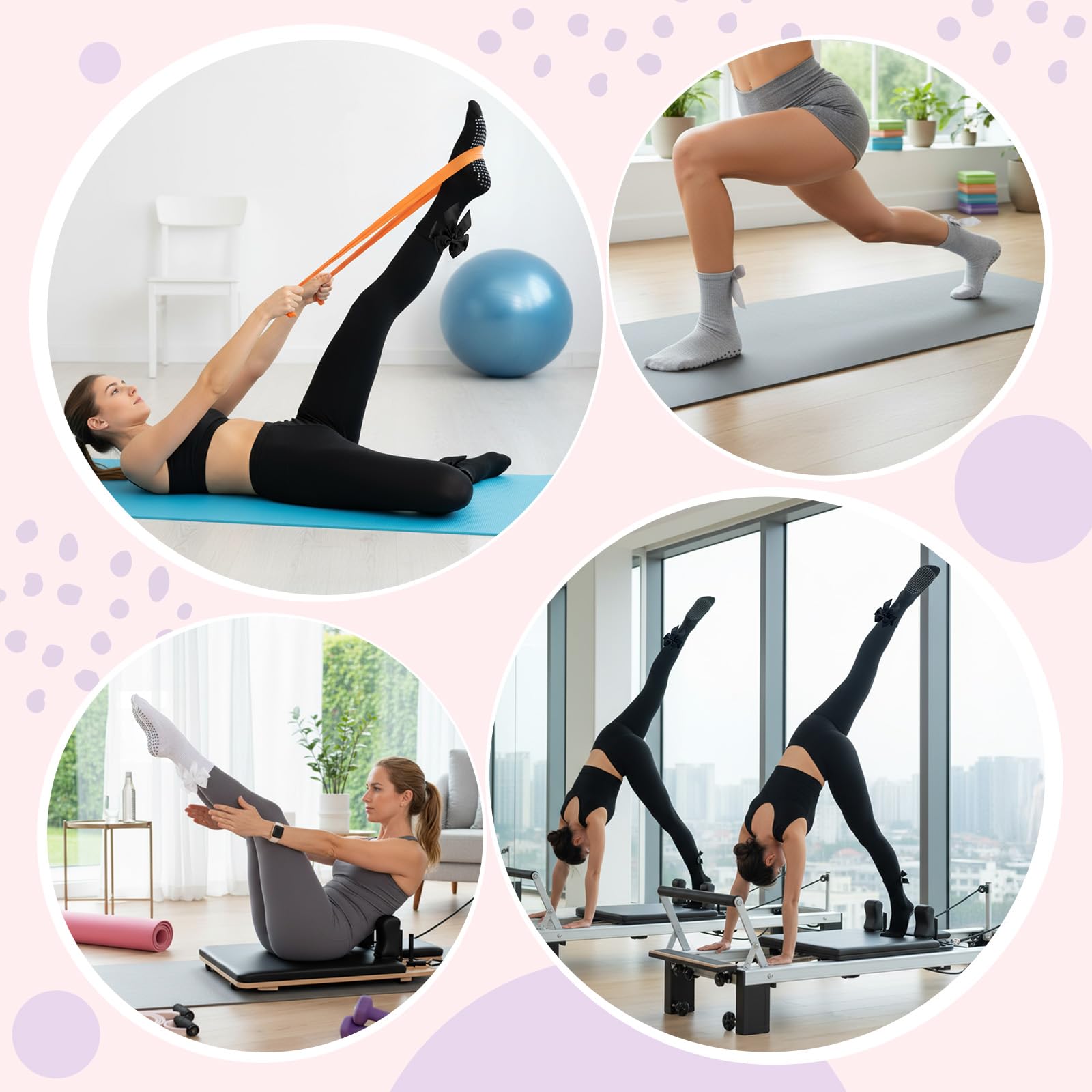 3 Pairs of Women's Non-Slip Pi - Pilates Yoga Gifts ulasan dan harga