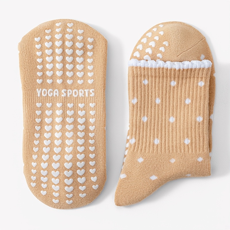 Women's brown yoga socks, whit - Pilates Yoga Gifts ulasan dan harga
