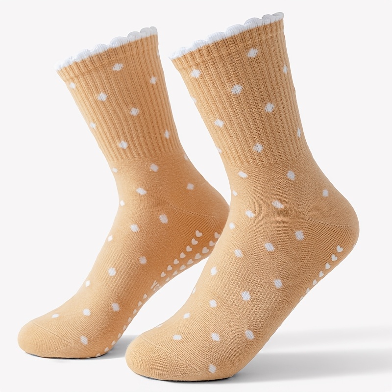 Women's brown yoga socks, whit - Pilates Yoga Gifts ulasan dan harga