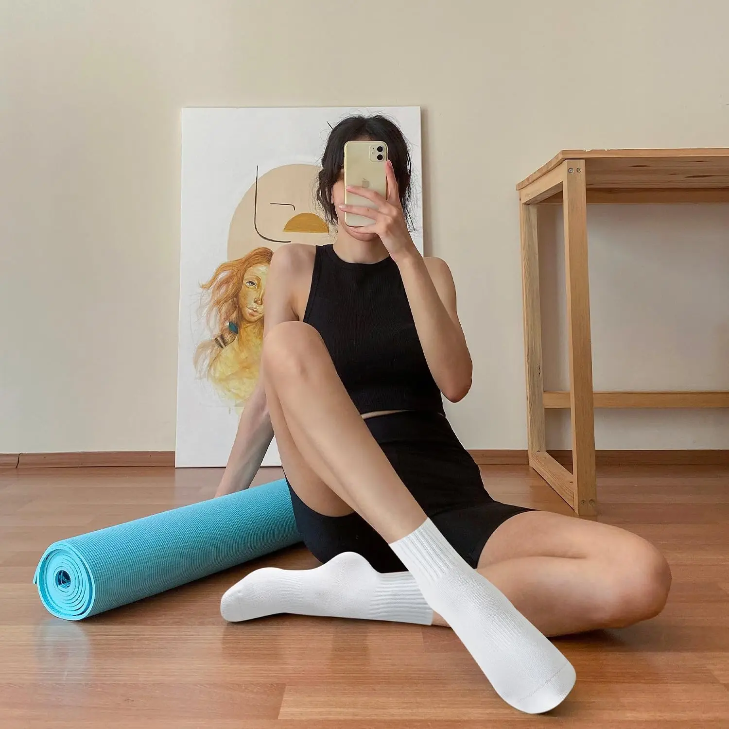 4 pairs of women's yoga socks, - Pilates & Yoga Vida ulasan dan harga