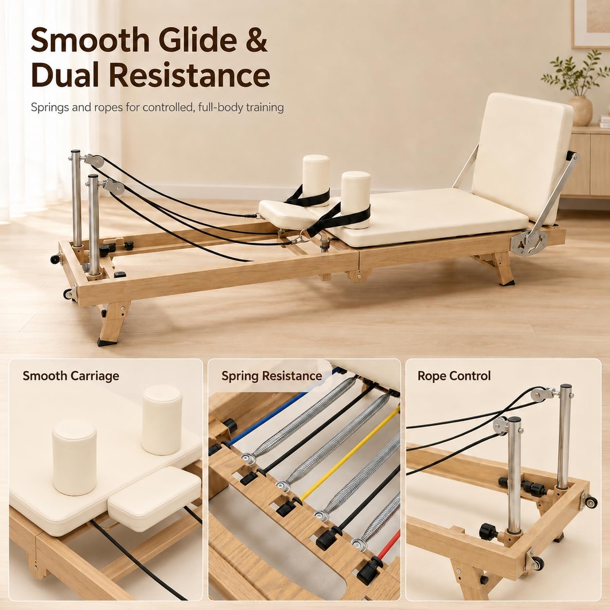 75 Inch Foldable Pilates Refor - Pilates Reformer Spring ulasan dan harga
