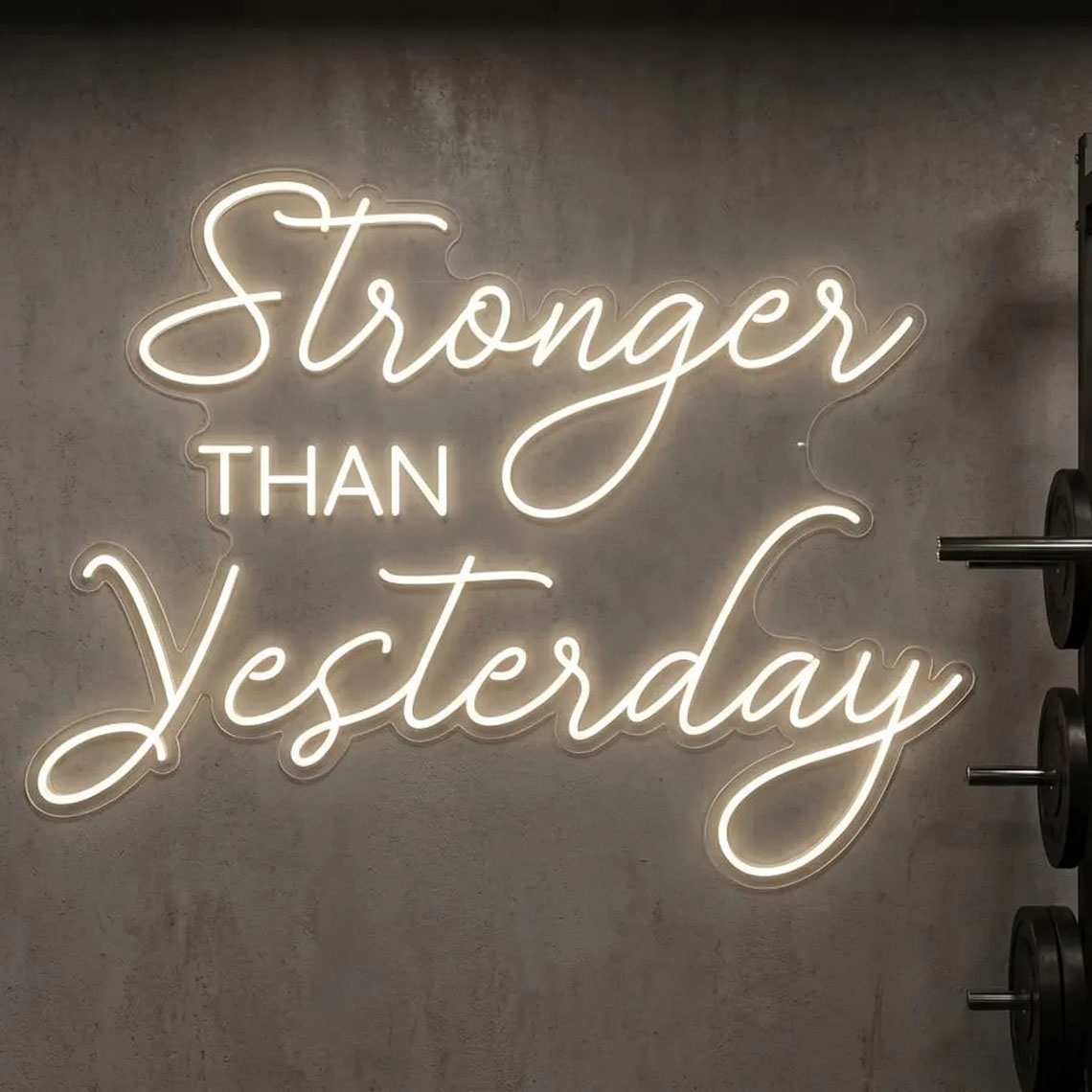 Stronger than Yesterday Neon S - Pilates Yoga Gifts ulasan dan harga