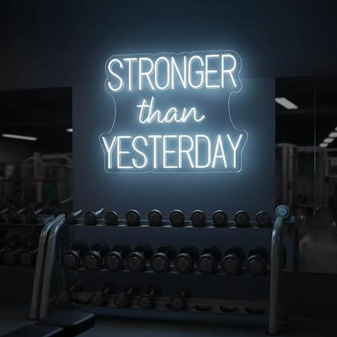 Stronger than Yesterday Neon S - Pilates Yoga Gifts ulasan dan harga