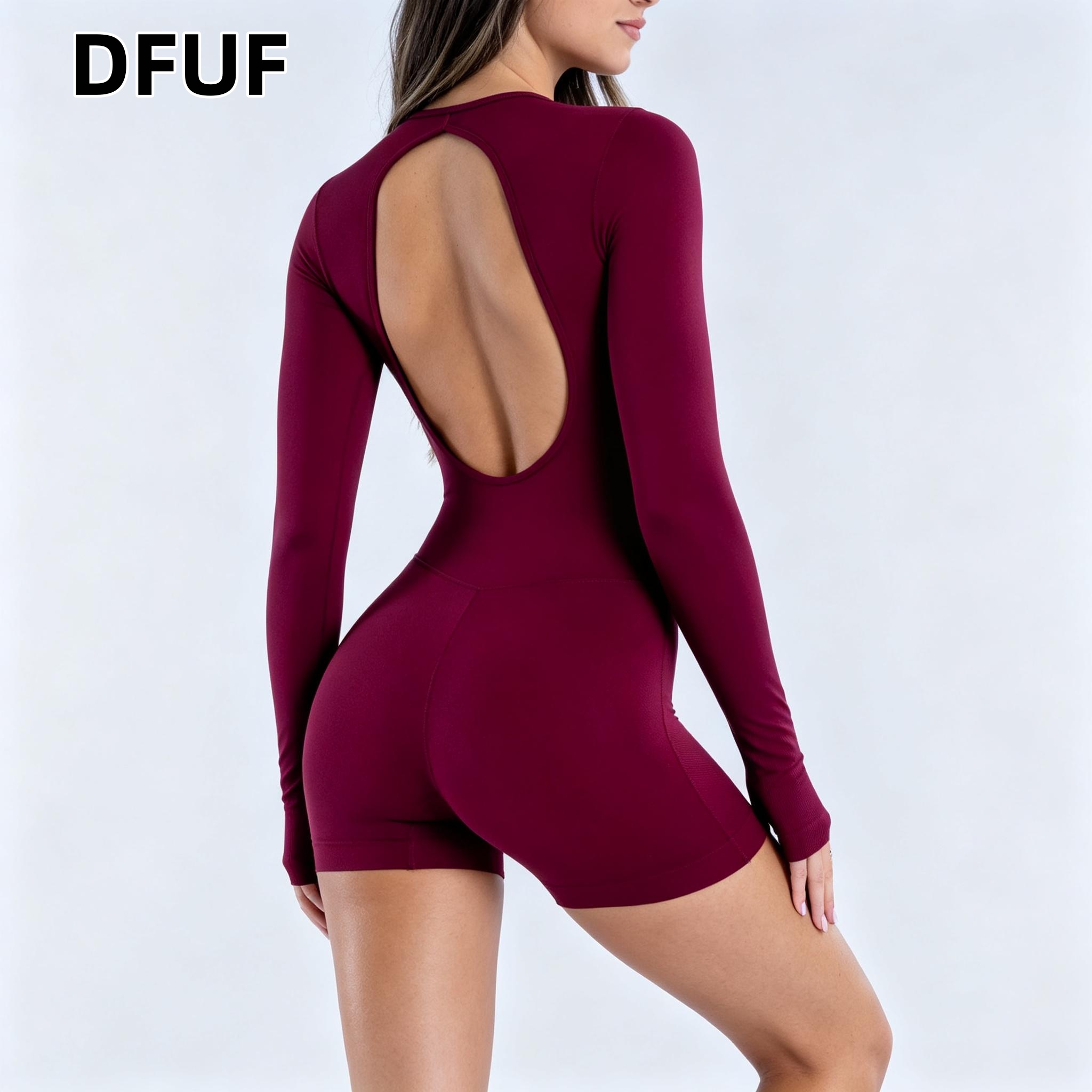 DFUF Women Back Cutout Long Sl - Pilates Yoga Stretching ulasan dan harga