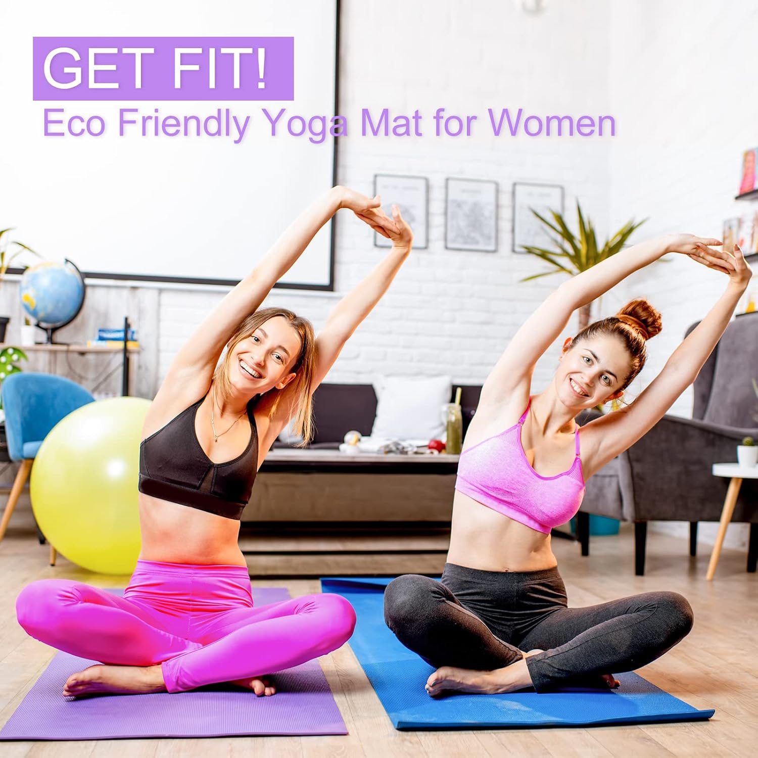 3 mm Thin Yoga Mats Lightweigh - Pilates Yoga Class ulasan dan harga