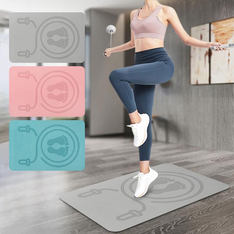 6mm Jump Rope Mat TPE Material - Pilates Yoga Home Workout ulasan dan harga