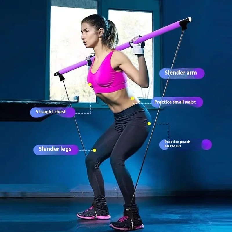 Pilates Stick - Adjustable Fit - Pilates Yoga Home Workout ulasan dan harga