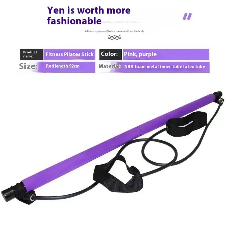 Pilates Stick - Adjustable Fit - Pilates Yoga Home Workout ulasan dan harga