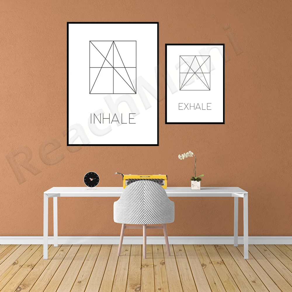 Breathe Breathe Print, Wall Ar - Pilates Yoga Gifts ulasan dan harga