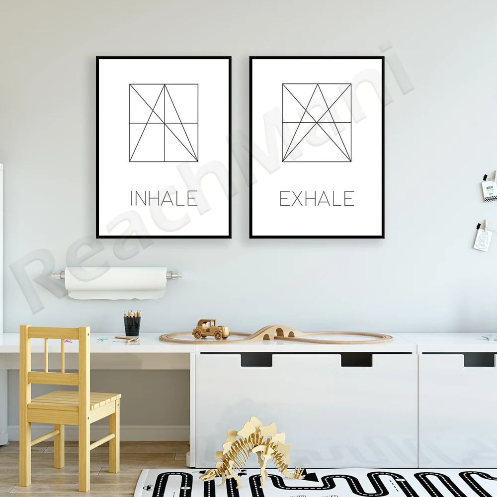 Breathe Breathe Print, Wall Ar - Pilates Yoga Gifts ulasan dan harga