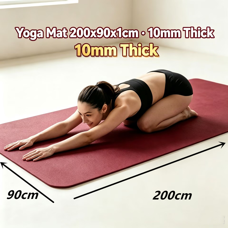 Yoga Mat 200*90cm High Elastic - Pilates Yoga Home Workout ulasan dan harga