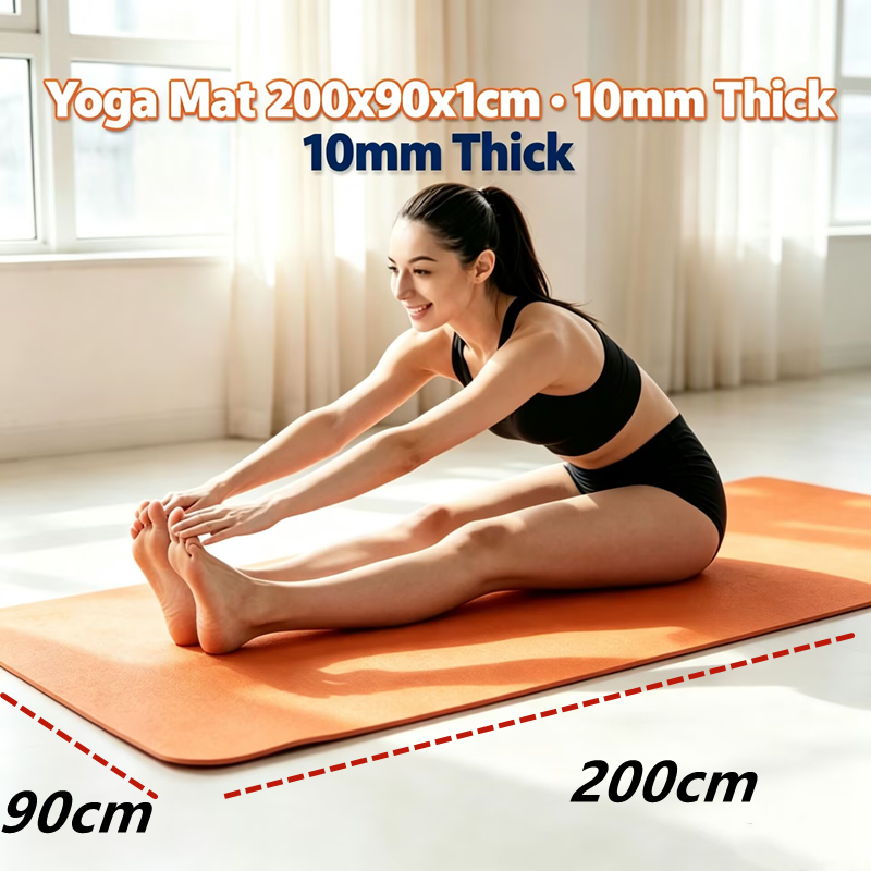 Yoga Mat 200*90cm High Elastic - Pilates Yoga Home Workout ulasan dan harga