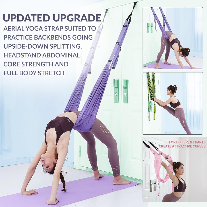 Adjustable Aerial Yoga Hammock - Pilates Yoga Stretching ulasan dan harga