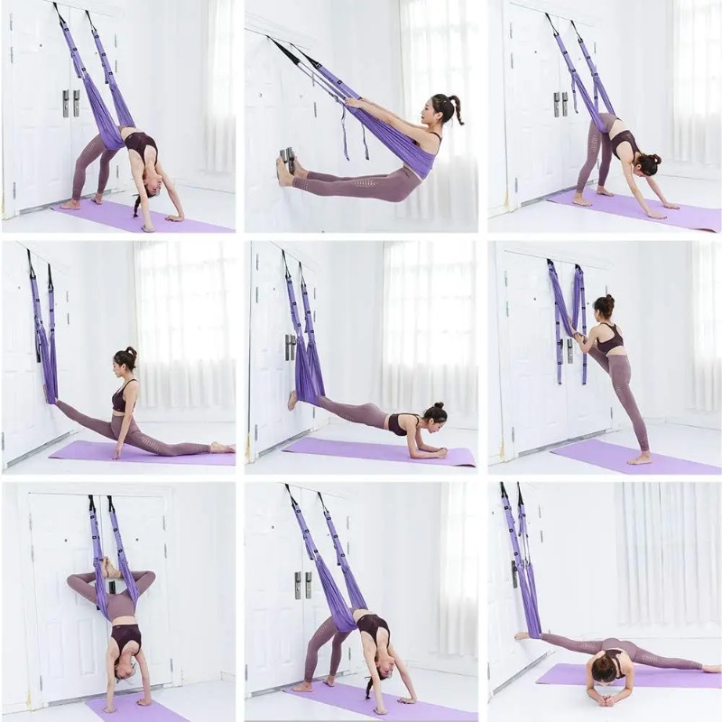 Adjustable Aerial Yoga Hammock - Pilates Yoga Stretching ulasan dan harga